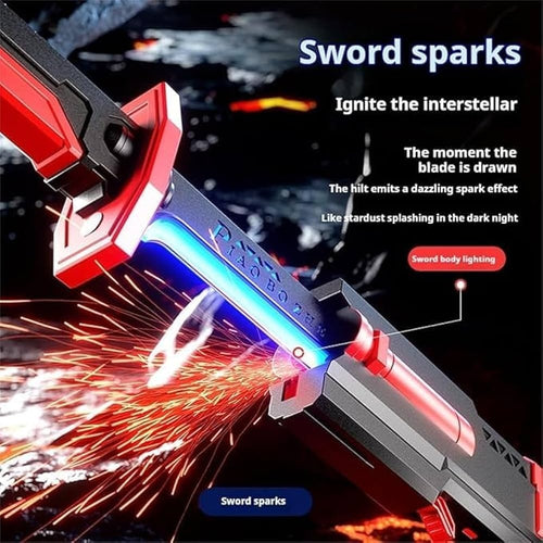 RGB LED Katana Sword with Smoke & Sound Effects – 7 Color Light Blade, Anime Style Cosplay Sword for Kids, Parties & Collectors